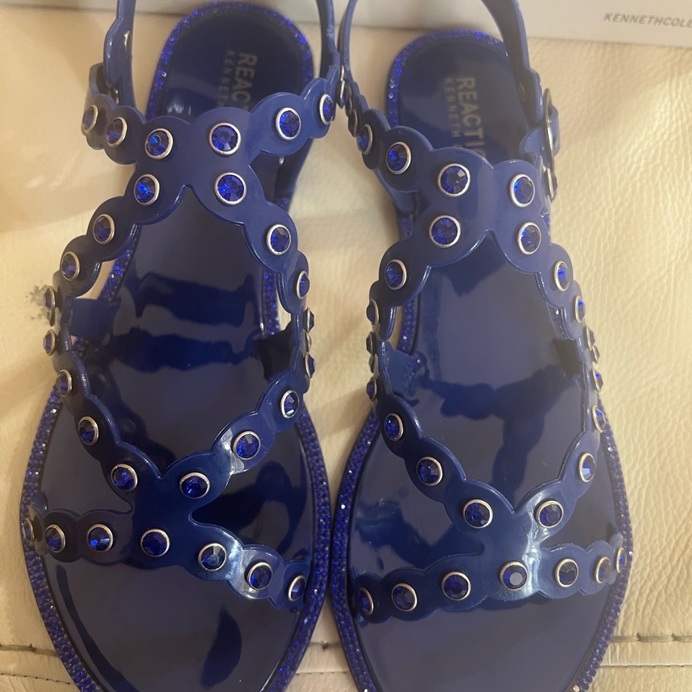 New Women's Blue Kenneth Cole Jelly Sandals Sz. 9